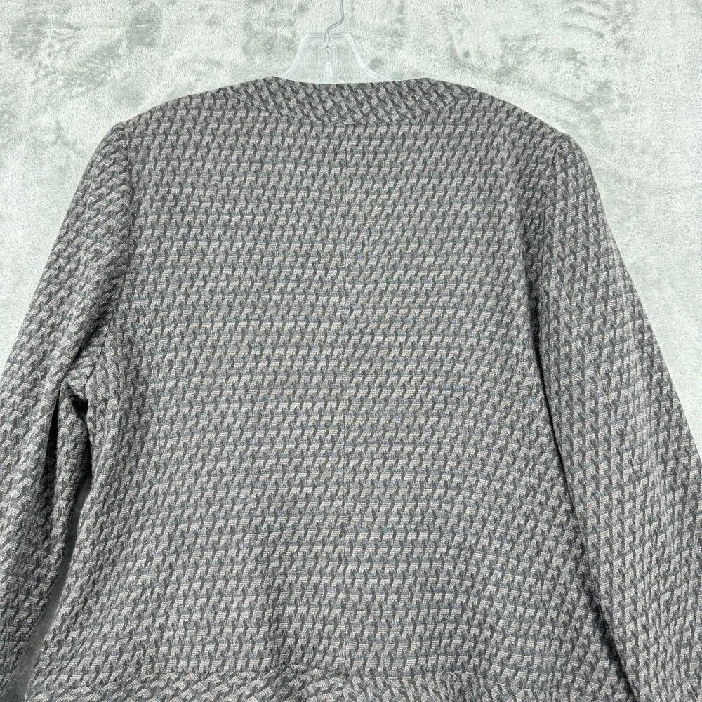 Santorelli Blazer Womens 14 Wool Full Zip Career Classic Lined Lightweight Brown